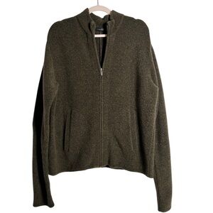 Vintage Donna Karan New York Black Label‎ Green Wool Blend Jacket Med Hong Kong